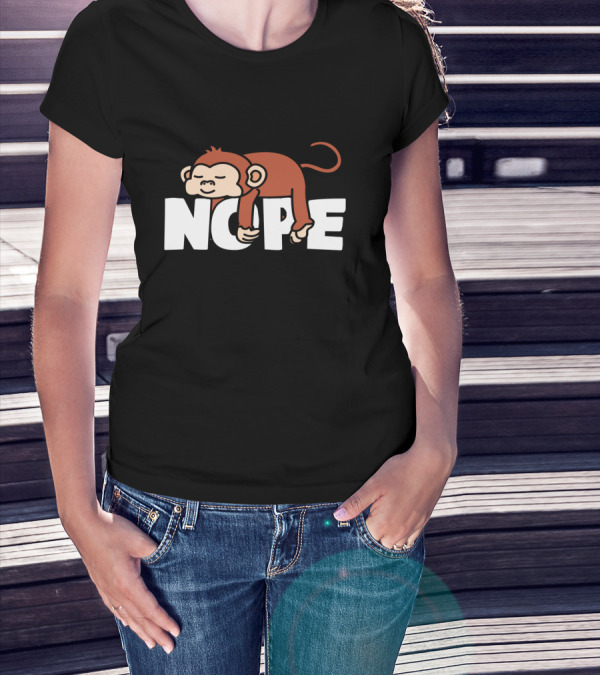 Nope Napping Monkey Funny Lazy Monkeys Lover T-Shirt