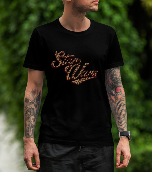 Star Wars Cursive Cheetah Fill T-Shirt