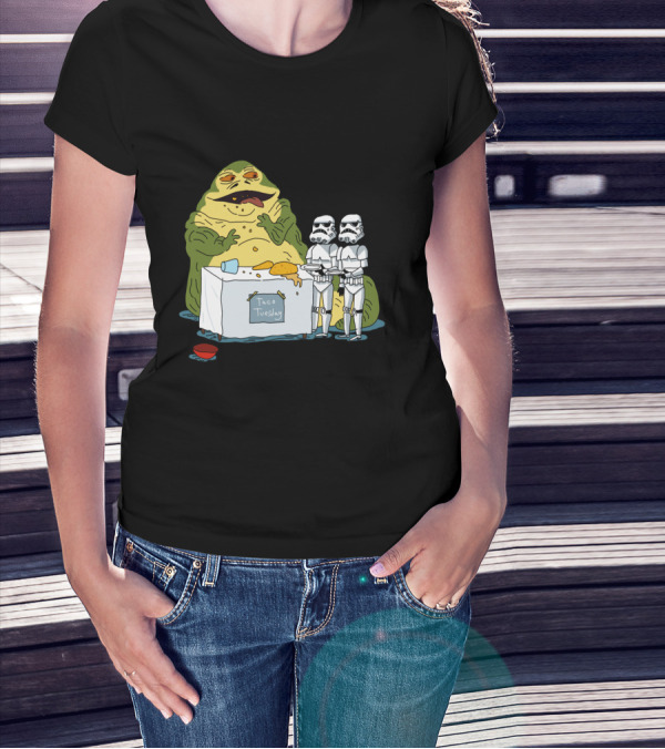 Jabba The Hutt Taco Tuesday Bring Me The Hot Sauce Stormtroopers T-Shirt