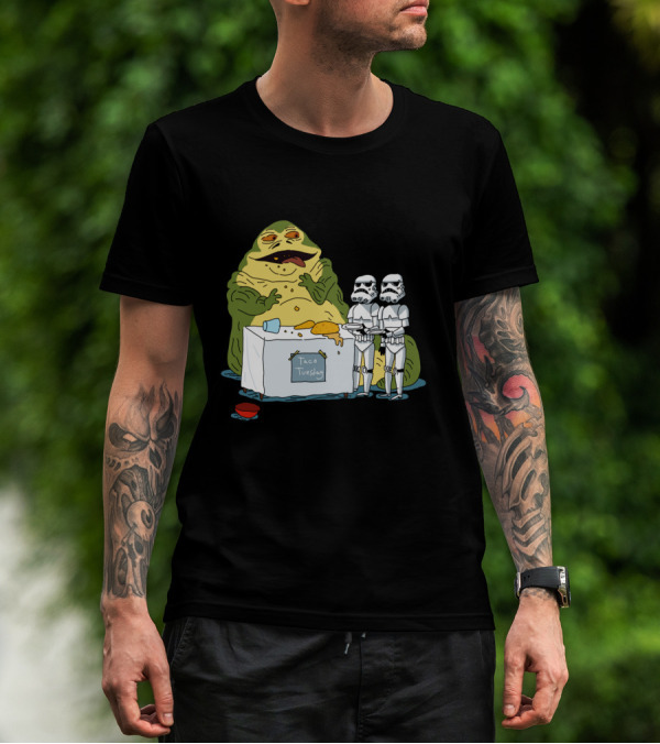 Jabba The Hutt Taco Tuesday Bring Me The Hot Sauce Stormtroopers T-Shirt