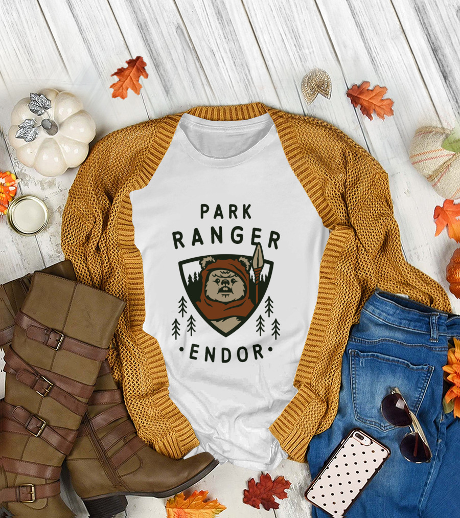 Star Wars Endor Ewok Park Ranger Badge T-Shirt