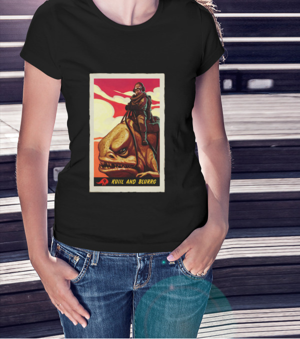 Star Wars The Mandalorian Kuiil And Blurrg Retro T-Shirt
