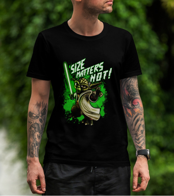 Yoda The Clone Wars Size Matters Not Light Saber Iconic T-Shirt