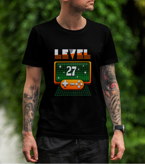 Level 27 Retro Video Game Controller T-Shirt