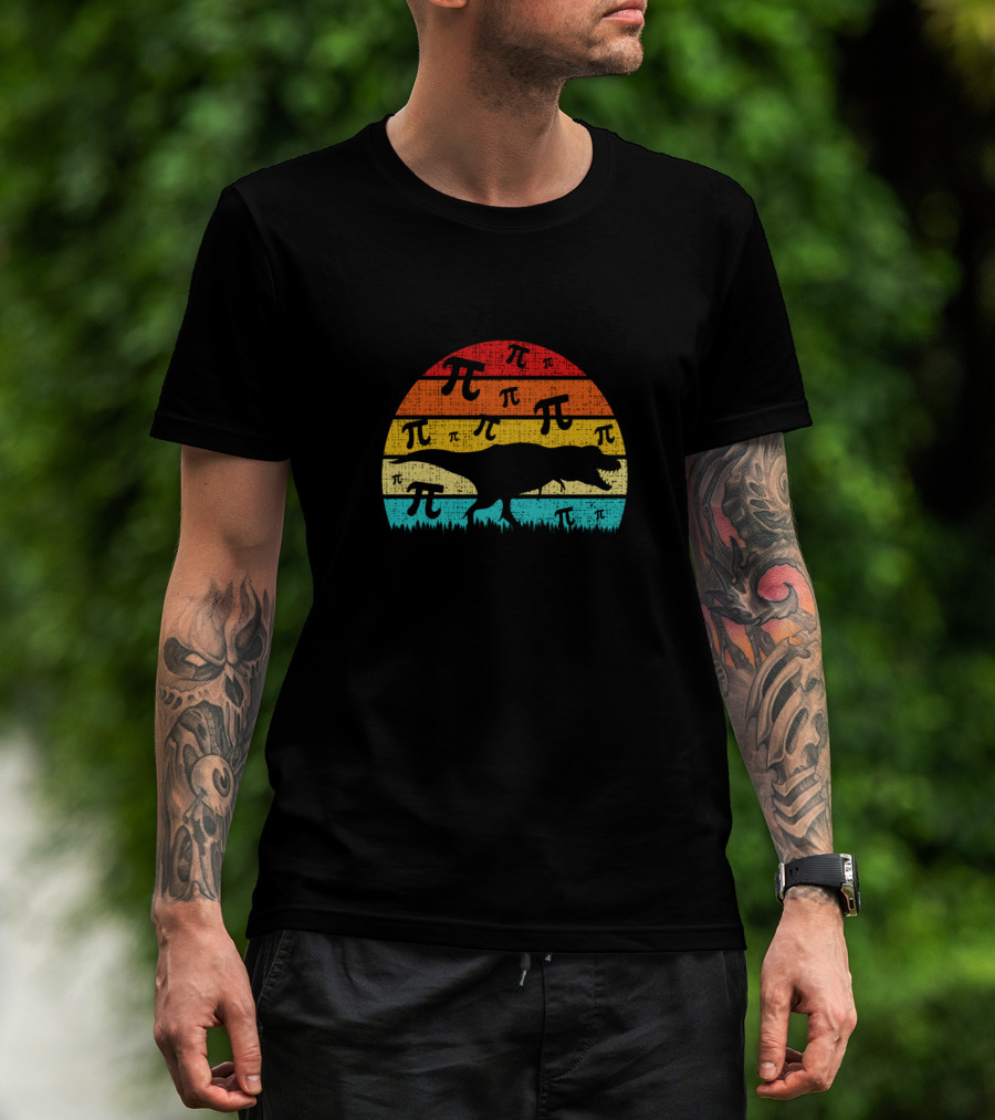 Retro Vintage Dinosaur Pi T-Shirt
