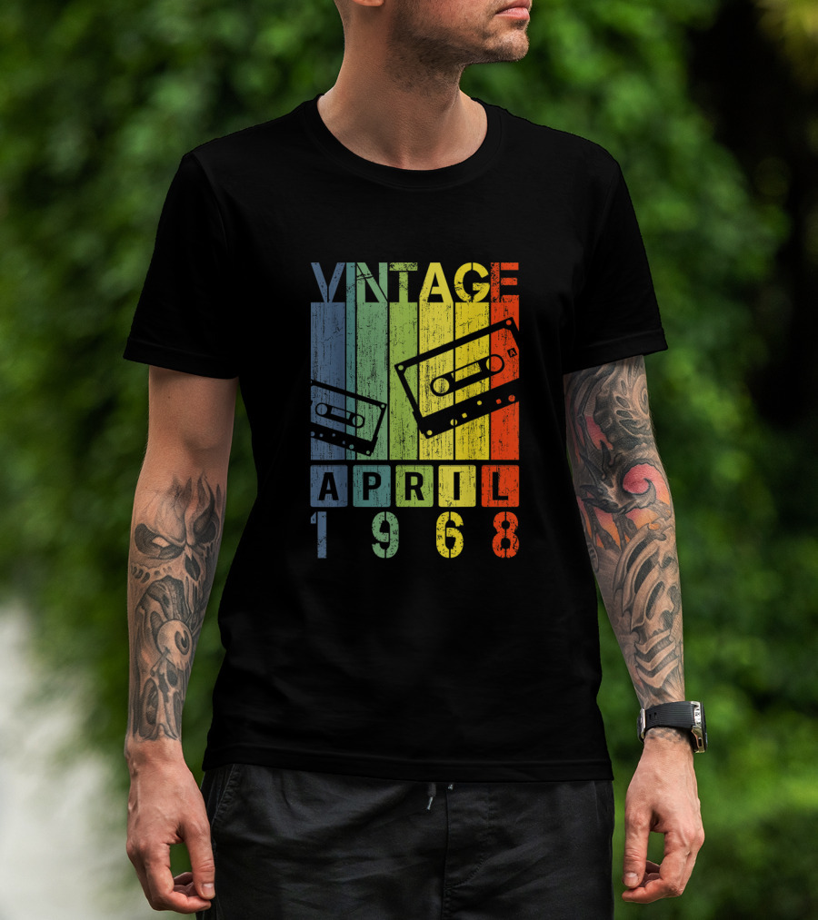 Vintage Mixtape April 1968 Cassette Retro T-Shirt