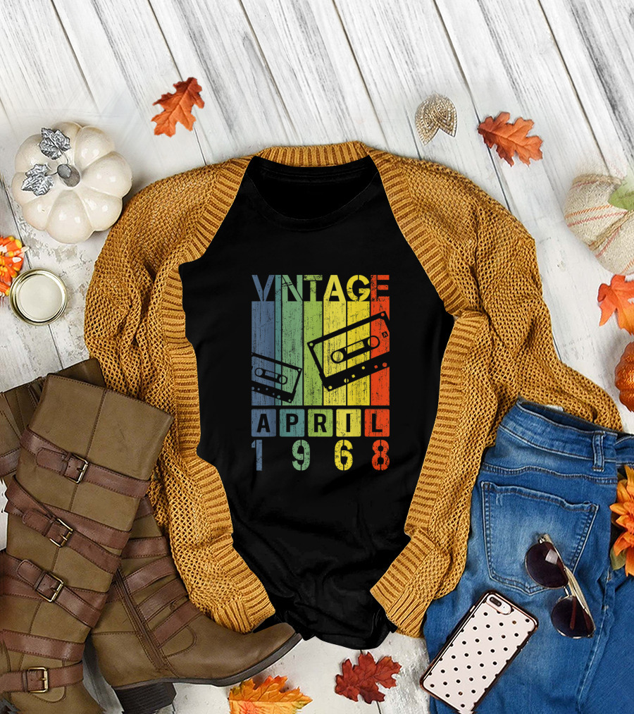 Vintage Mixtape April 1968 Cassette Retro T-Shirt