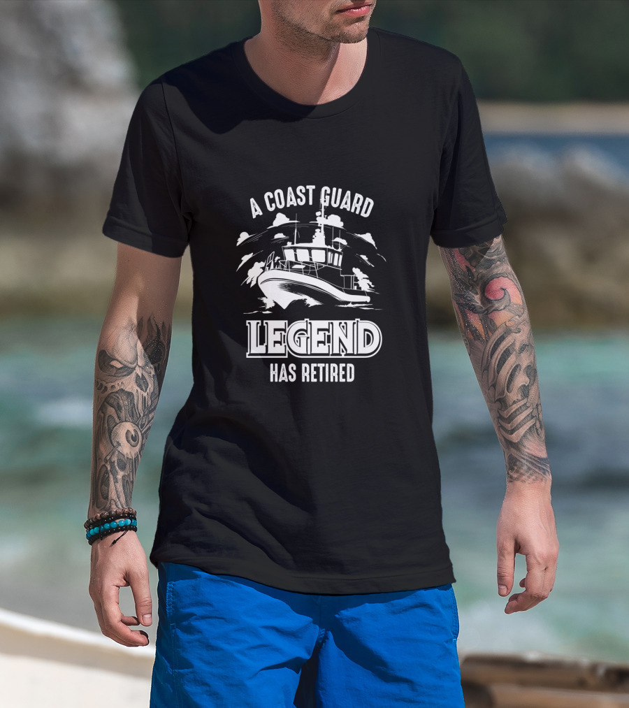 A Coast Guard Legend Has Retired Boat Scene T-Shirt