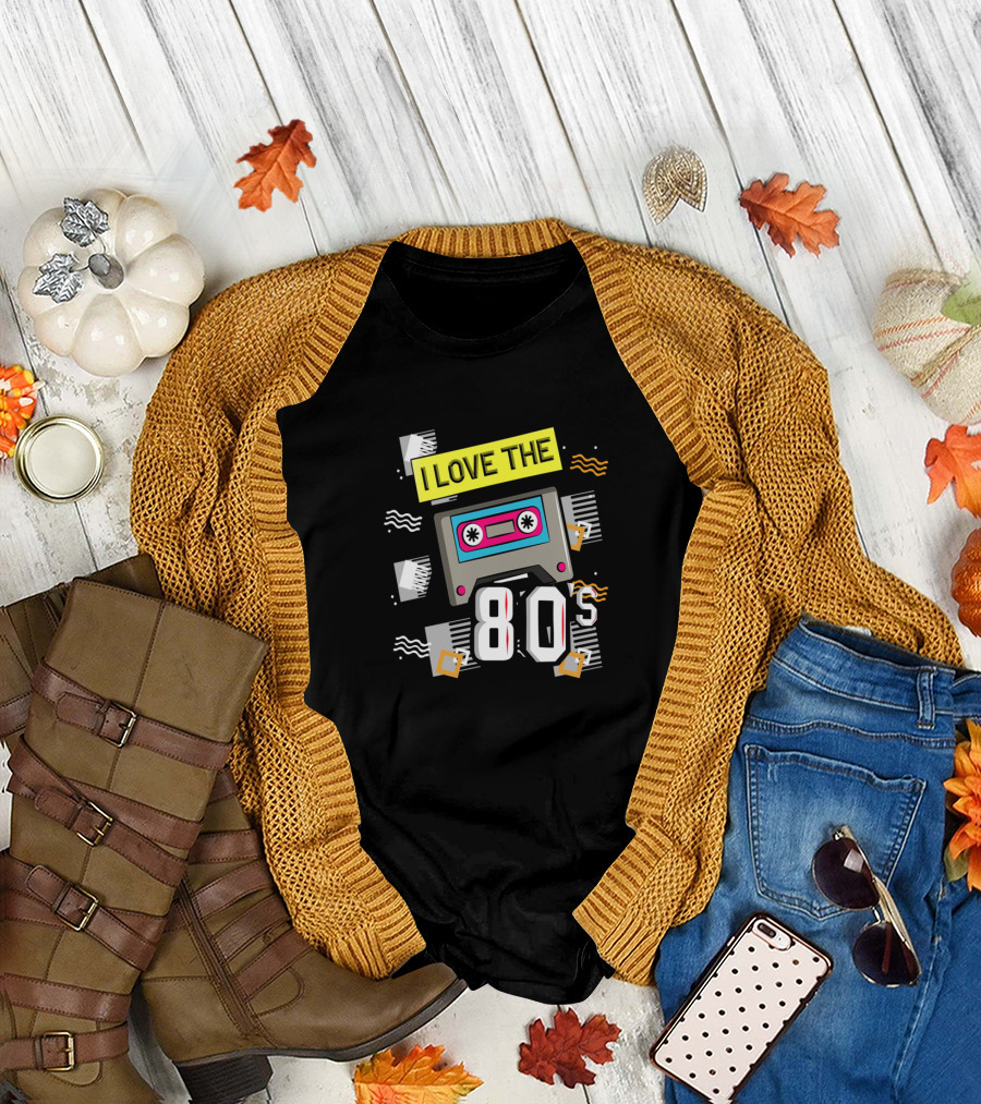 I Love the 80's Cassette Tape Retro Vibe T-Shirt