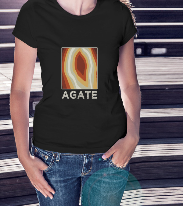 Agate Crystal Hunter Rock Collector Rockhound Paint Agates T-Shirt