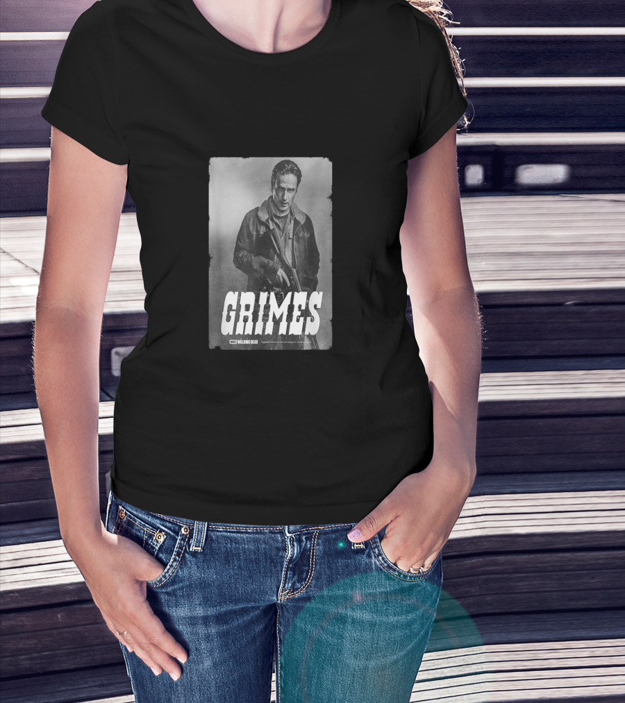 Grimes Walking Dead Rick Silver T-Shirt