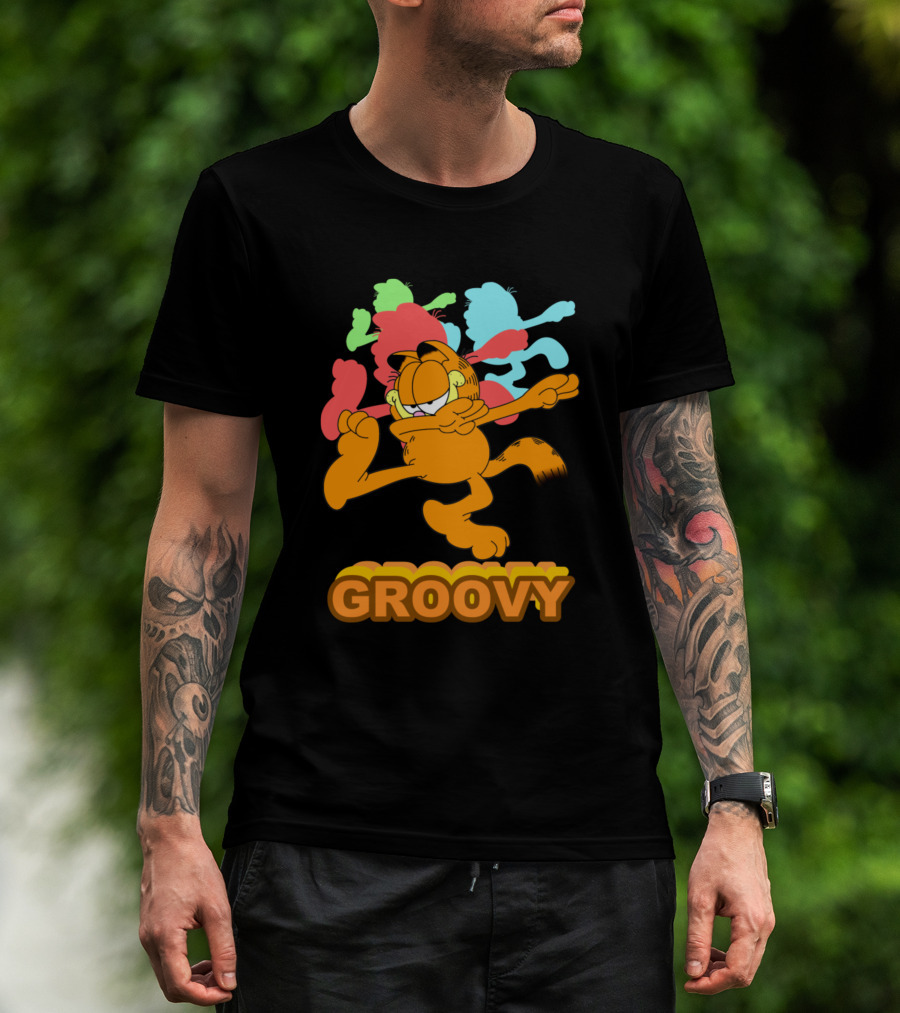 Garfield Groovy Vibe Retro Colors T-Shirt