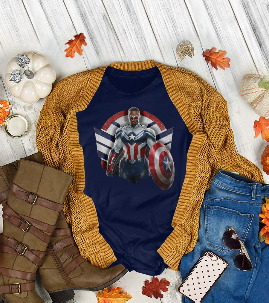 Marvel The Falcon the Winter Soldier Captain America Shield Hero T-Shirt