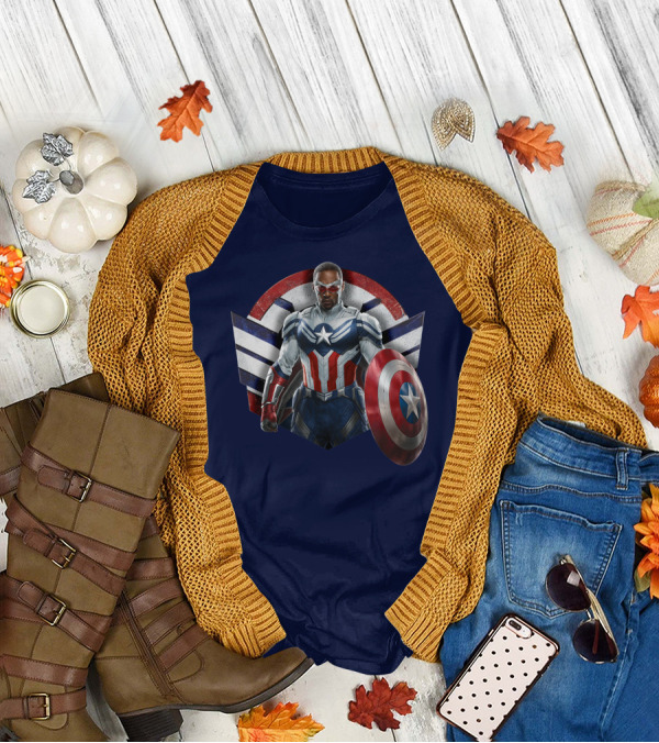 Marvel The Falcon The Winter Soldier Captain America Shield Hero T-Shirt