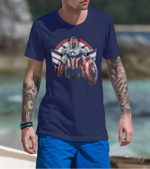 Marvel The Falcon The Winter Soldier Captain America Shield Hero T-Shirt
