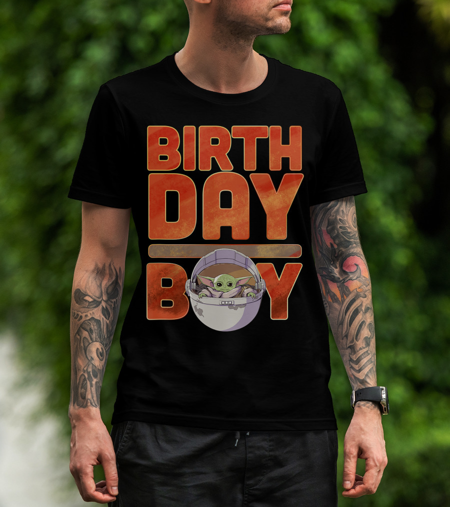 Star Wars Grogu Mandalorian Baby Yoda Birthday Boy T-Shirt