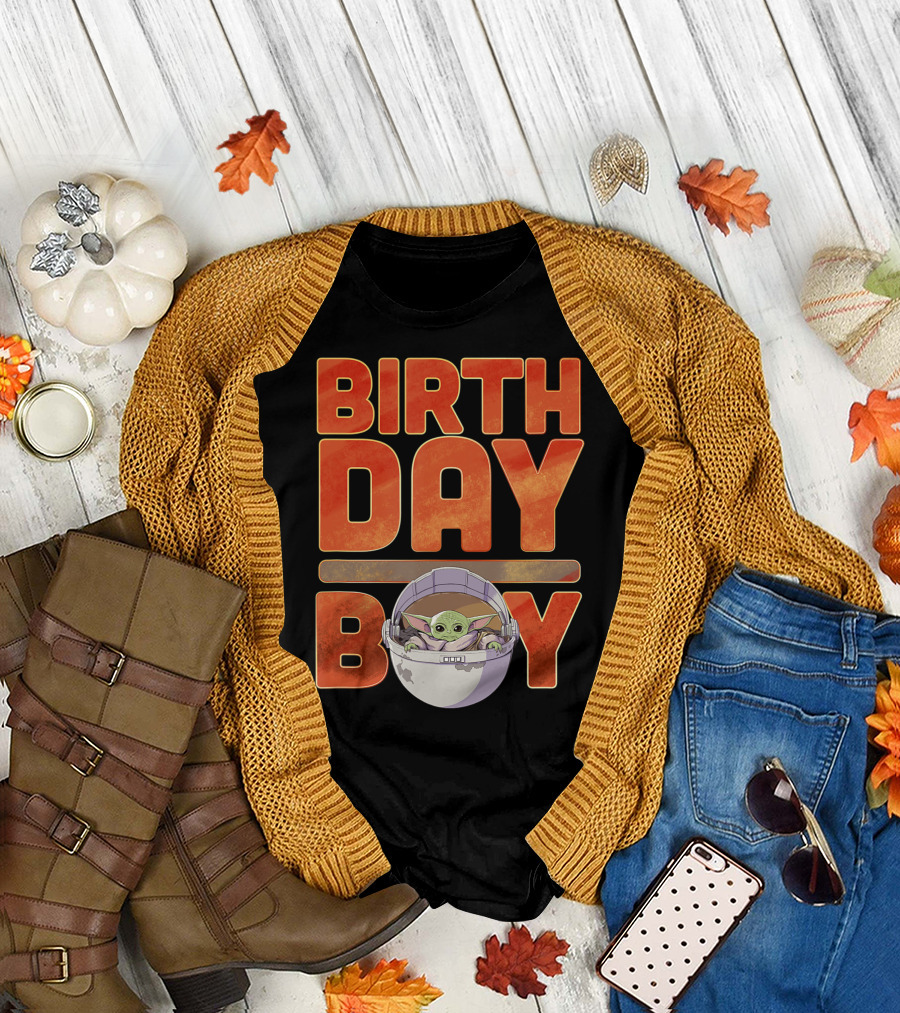 Star Wars Grogu Mandalorian Baby Yoda Birthday Boy T-Shirt