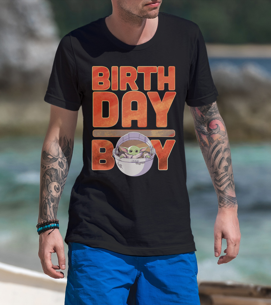 Star Wars Grogu Mandalorian Baby Yoda Birthday Boy T-Shirt