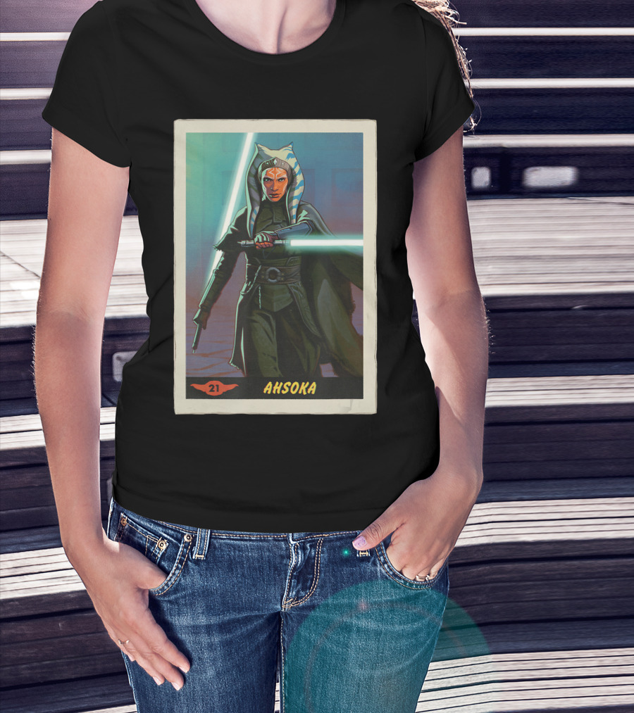 Star Wars Ahsoka Jedi Training Card The Mandalorian 21 T-Shirt