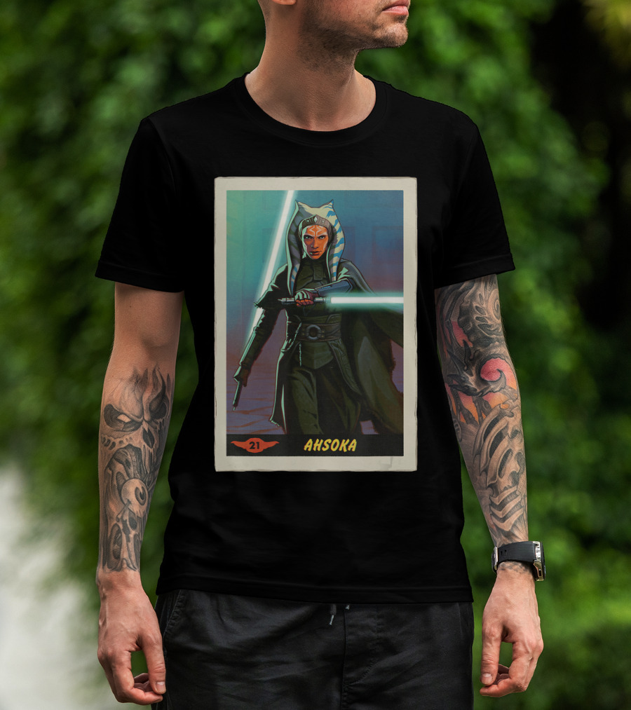 Star Wars Ahsoka Jedi Training Card The Mandalorian 21 T-Shirt
