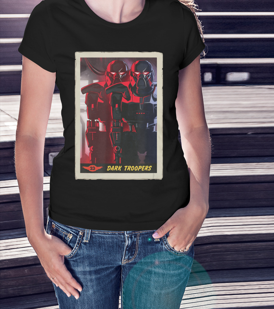 Star Wars The Mandalorian Dark Troopers Bounty Number 23 Trading Card T-Shirt