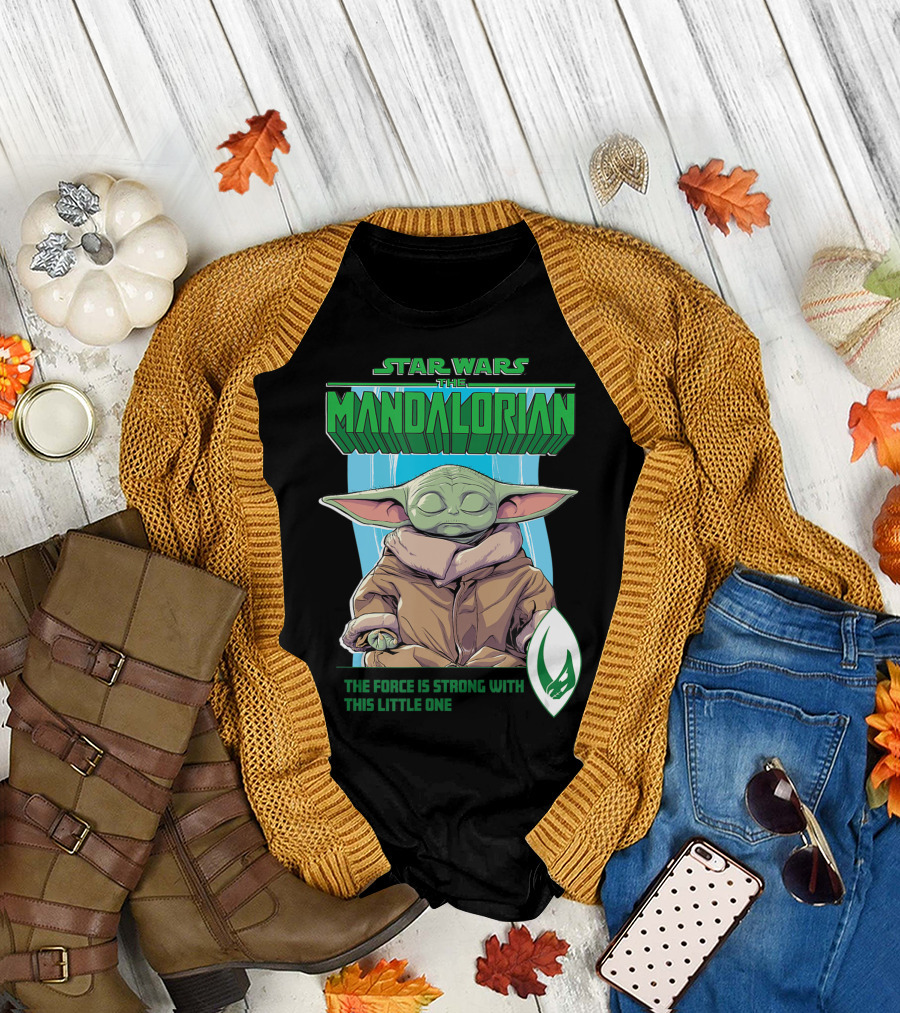 Star Wars The Mandalorian Grogu The Force Is Strong With This Little One T-Shirt