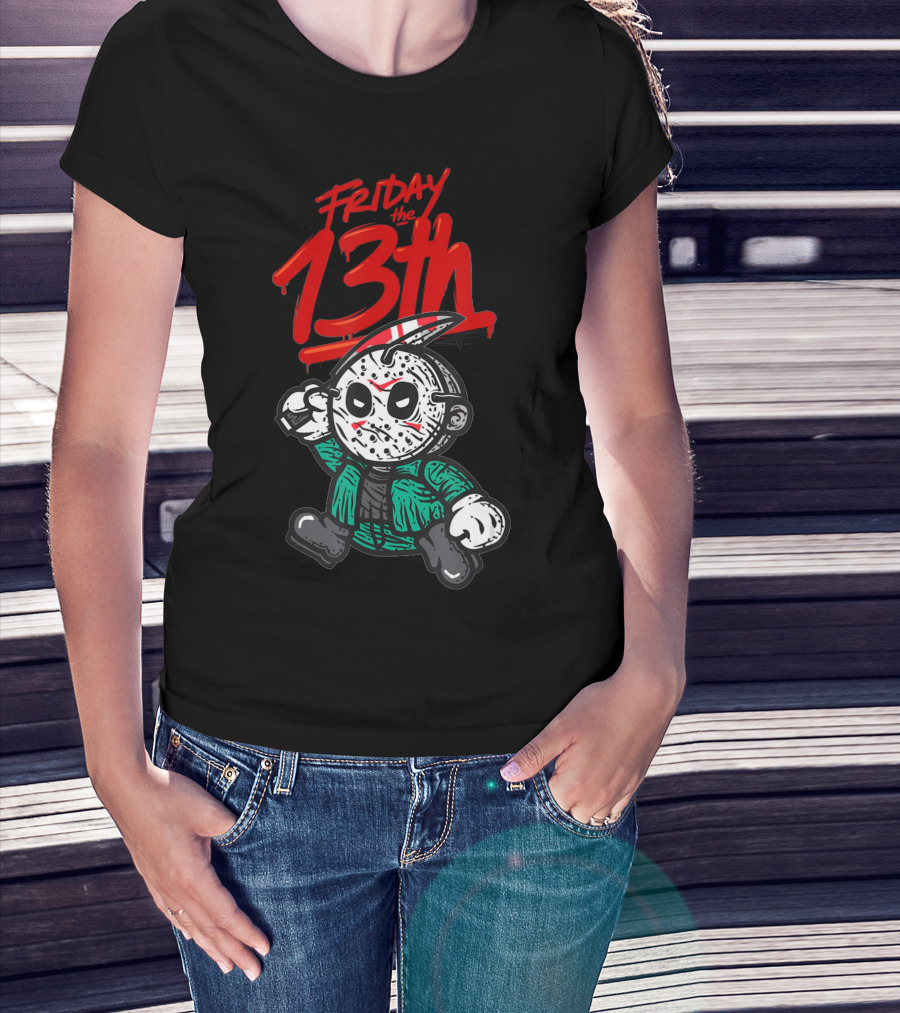 Friday The 13th Cute Baby Horror Characters Playing Horror T-Shirt