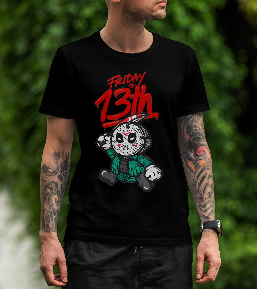 Friday The 13th Cute Baby Horror Characters Playing Horror T-Shirt
