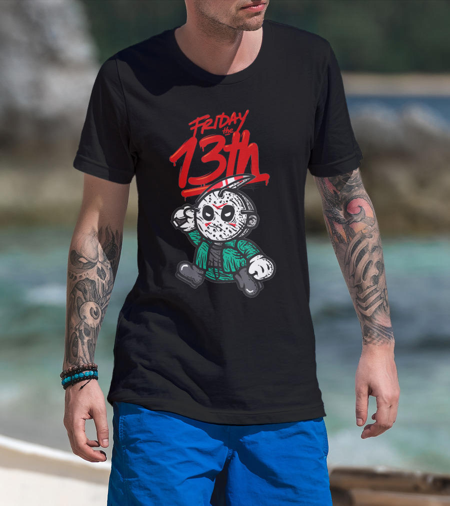 Friday The 13th Cute Baby Horror Characters Playing Horror T-Shirt