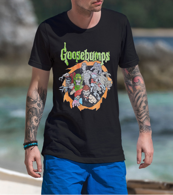 Goosebumps Monsters And Characters Frightening Horde Beware T-Shirt
