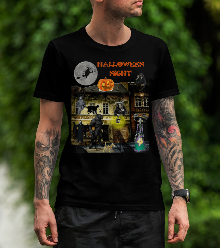 Halloween Night Haunted Classic Monsters House T-Shirt