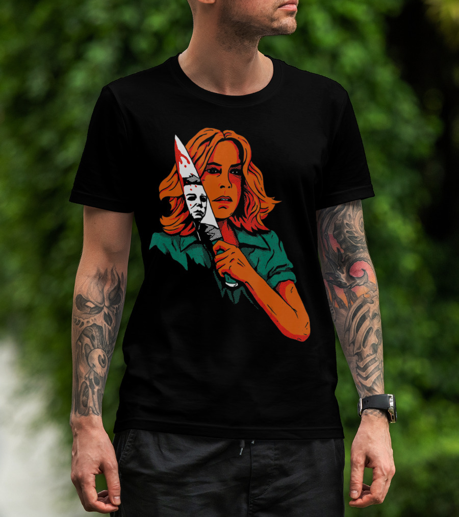 Halloween Horror Movie Girl Killer Mask 13th Knife T-Shirt