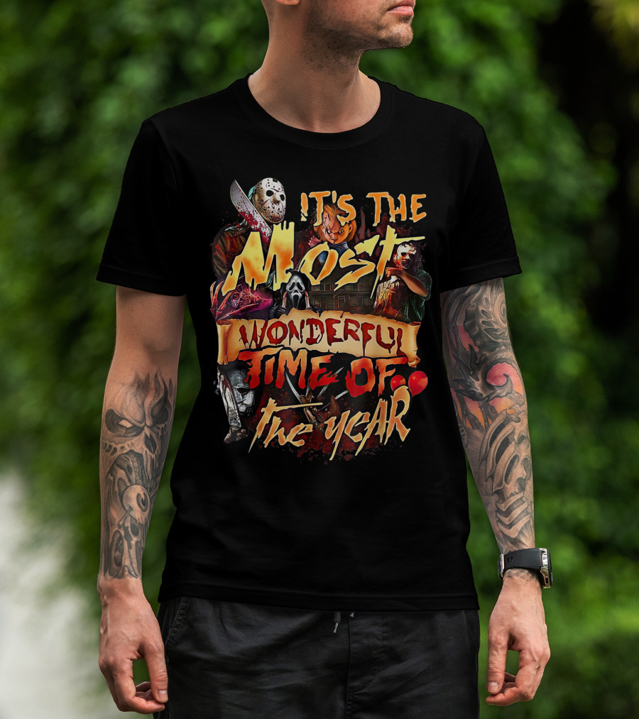 It's The Most Wonderful Time Of The Year Horror Icons Collage T-Shirt