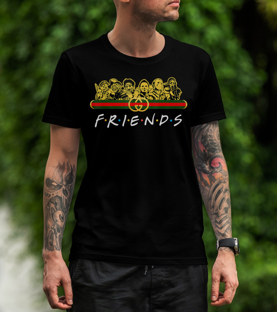 Vintage Horror Icons Friends Halloween Costume T-Shirt
