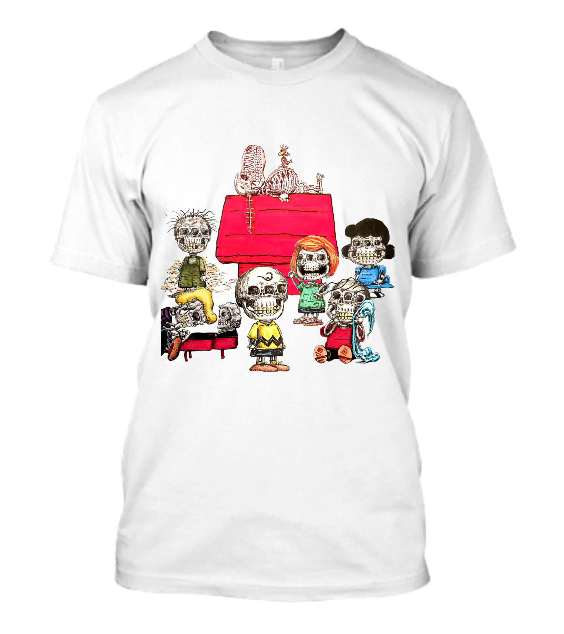 Snoopy Family Halloween Skulls Peanuts Gang T-Shirt