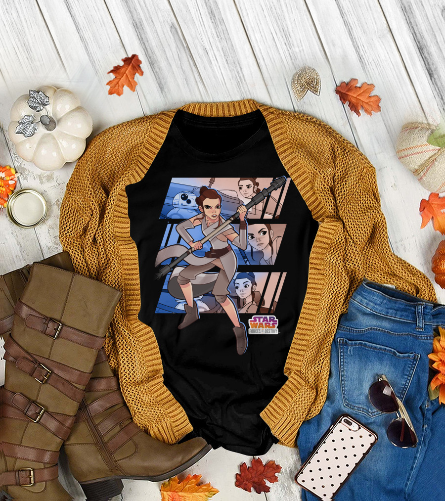 Star Wars Forces of Destiny Rey and BB-8 Adventure Scenes T-Shirt