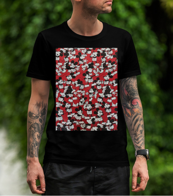 Mickey Mouse Classic Red And Black T-Shirt