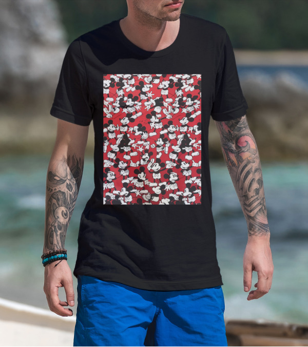 Mickey Mouse Classic Red And Black T-Shirt