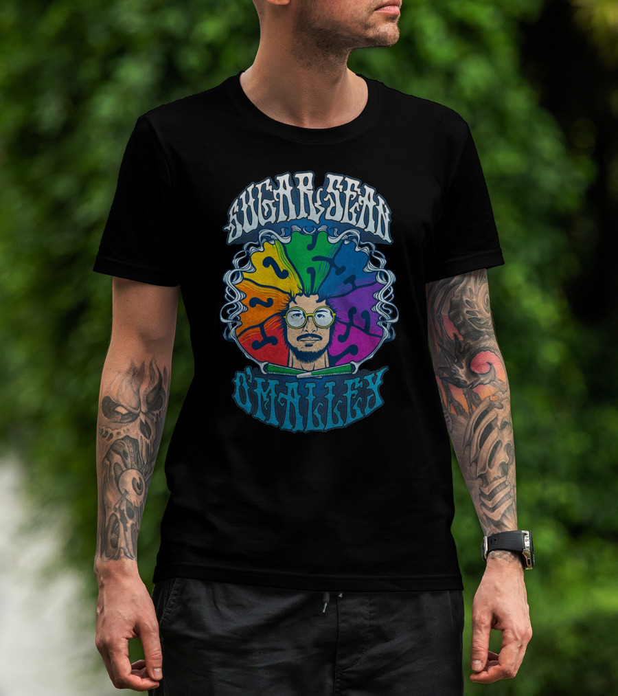Sugar Sean O'Malley Psychedelic Rainbow T-Shirt