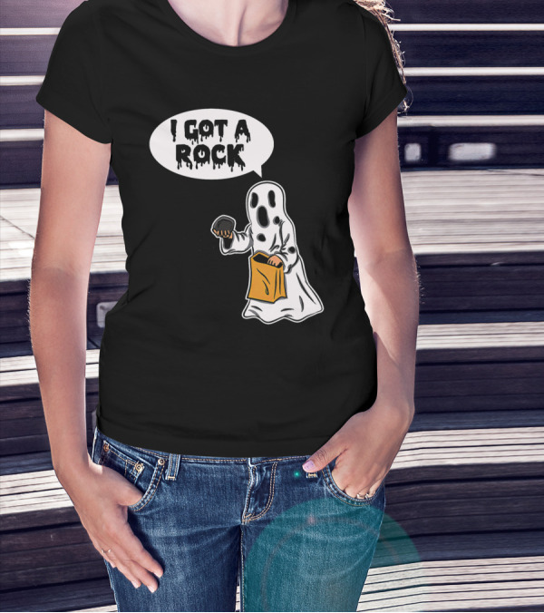 I Got A Rock Ghost Trick-or-Treating Halloween Humor T-Shirt