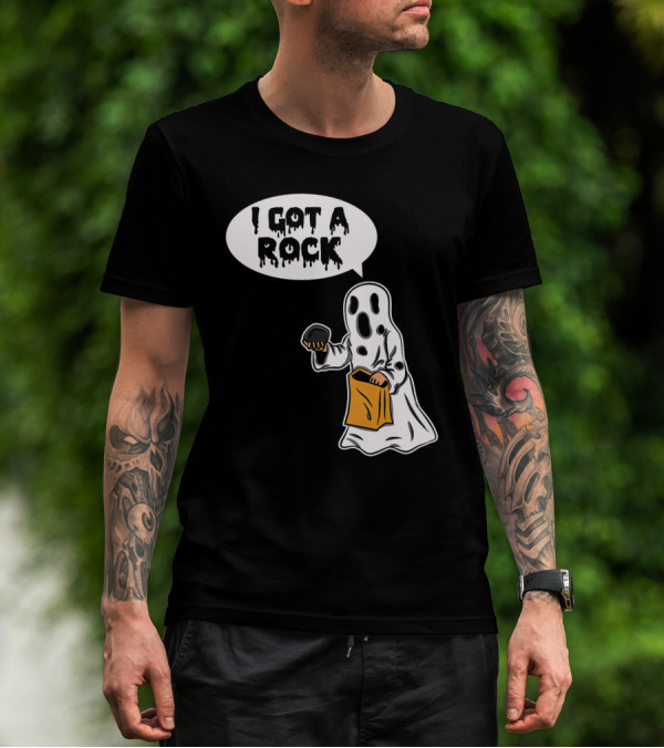 I Got A Rock Ghost Trick-or-Treating Halloween Humor T-Shirt