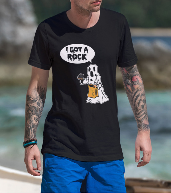I Got A Rock Ghost Trick-or-Treating Halloween Humor T-Shirt
