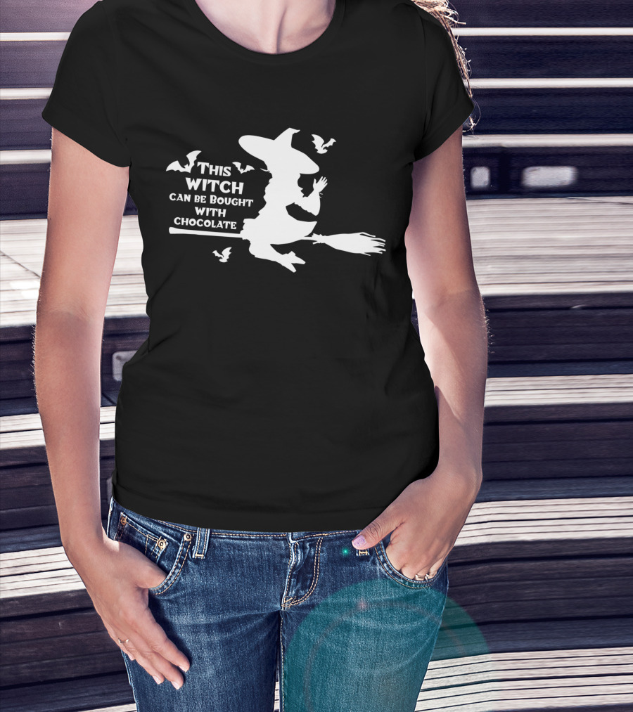 This Witch Can Be Bought With Chocolate Funny Halloween Witch T-Shirt