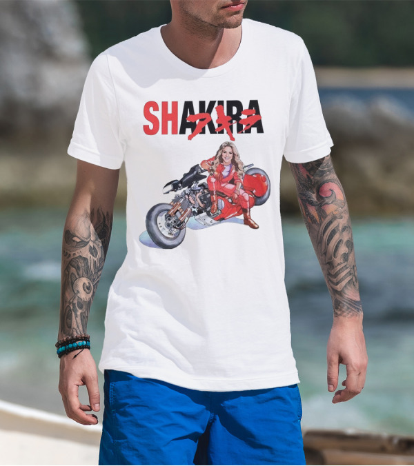 SHAKIRA Akira Anime Motorcycle Rider T-Shirt