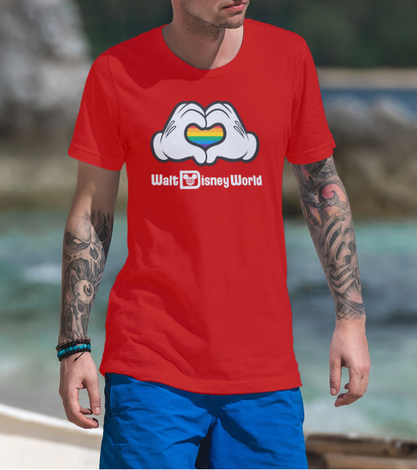 Walt Disney World Pride Heart Hands Rainbow T-Shirt