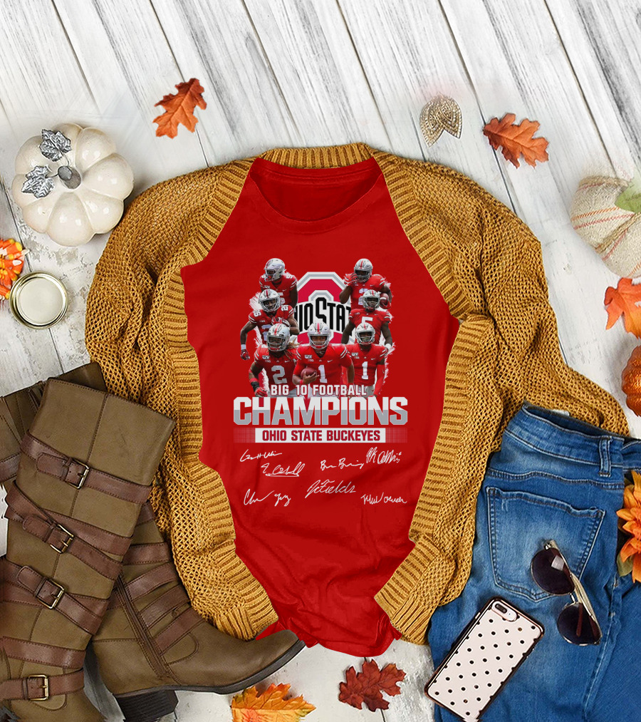 Big 10 Football Champions Ohio State Buckeyes T-Shirt