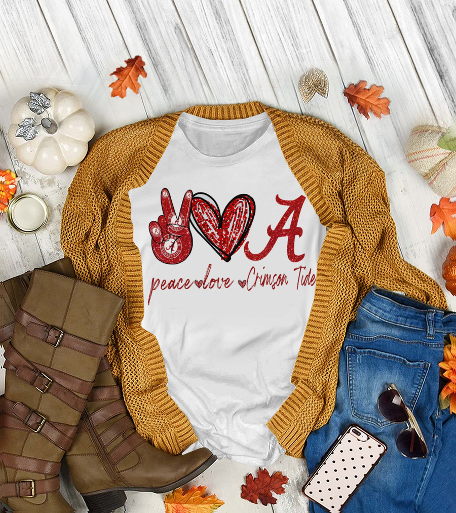Peace Love Crimson Tide T-Shirt
