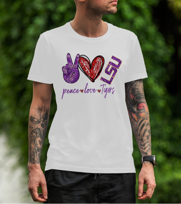 Peace Love Tigers LSU T-Shirt