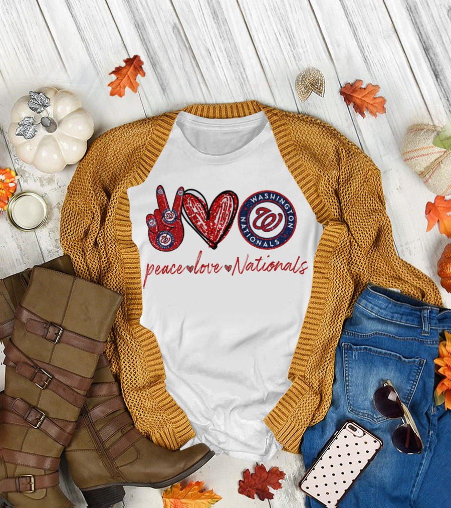 Peace Love Washington Nationals T-Shirt