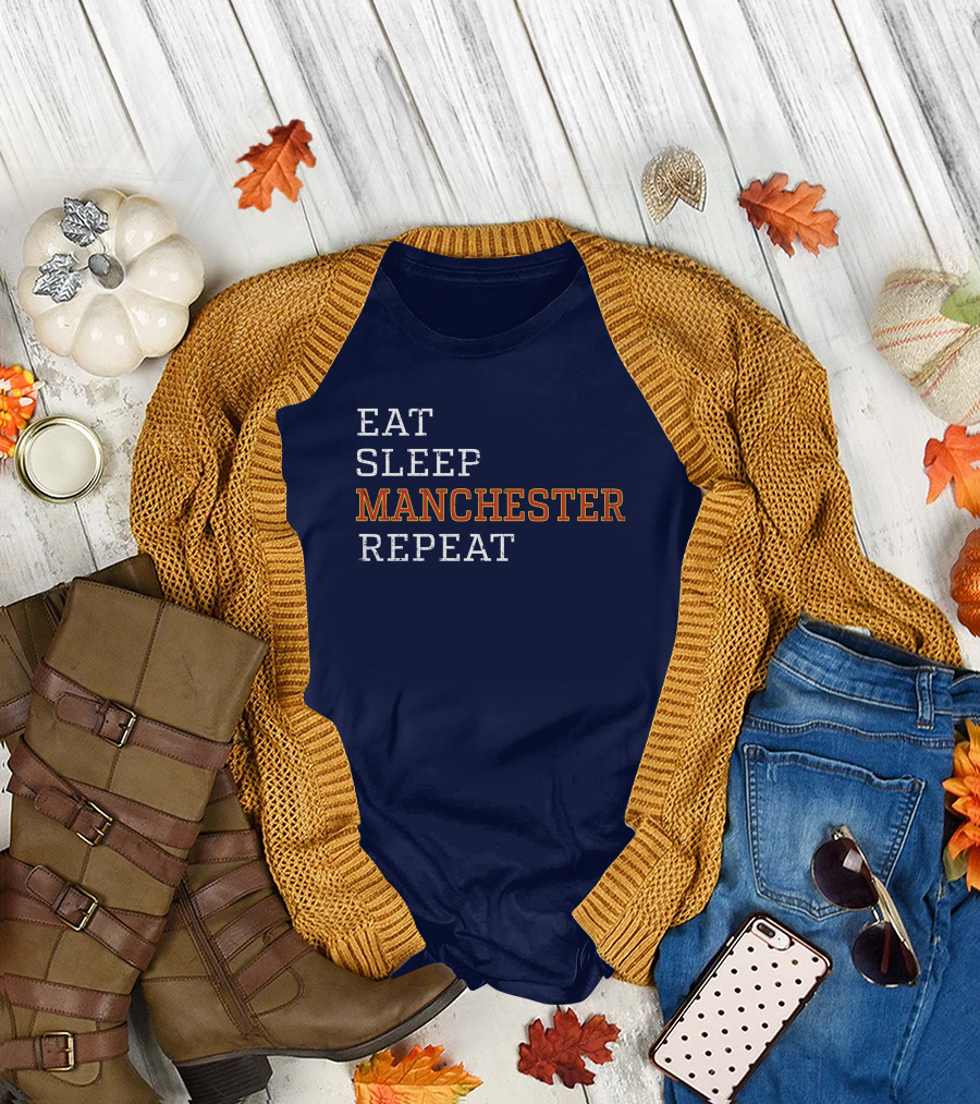 Eat Sleep Manchester Repeat T-Shirt